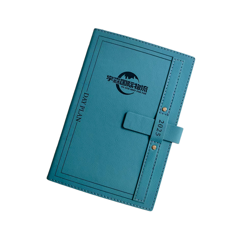 Blå læder notebook