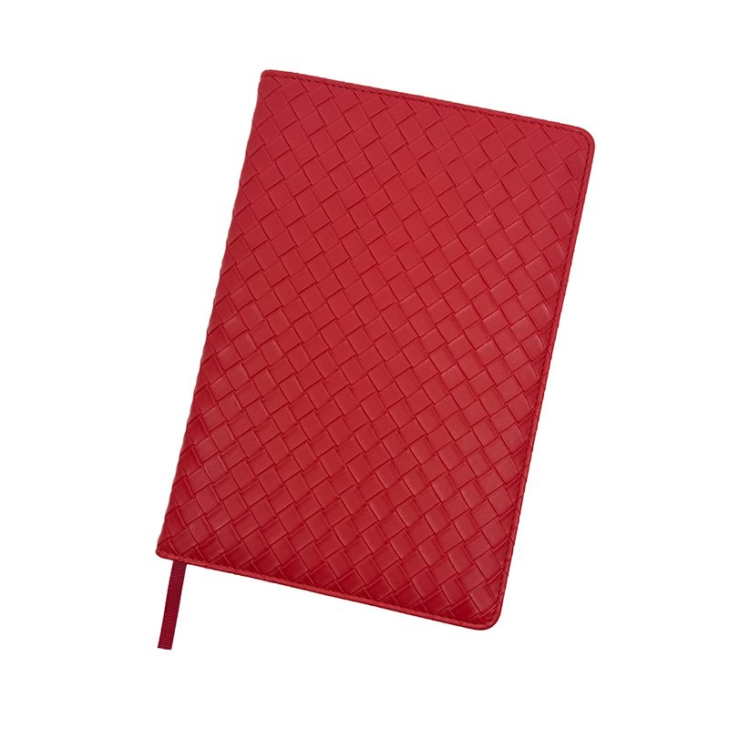Rødt læder notebook